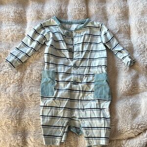 Striped Blue Kids One Piece